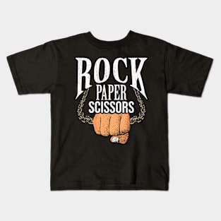 Rock Paper Scissors Chain Punch - White Kids T-Shirt